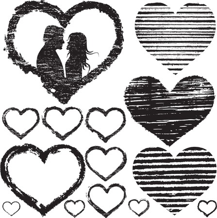 Stamp of Love. Stamp setのイラスト素材