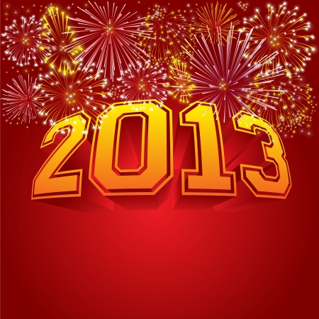 Happy new year 2013 vector illustrationのイラスト素材