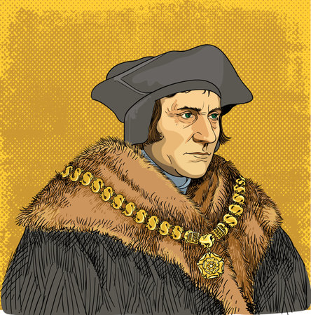 Sir Thomas More portrait.のイラスト素材