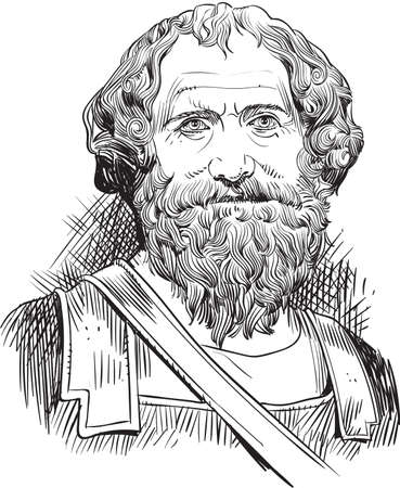 Portrait of Archimedes.のイラスト素材