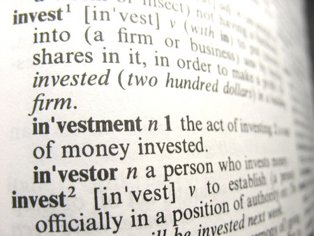 Investment as defined in the dictionaryの写真素材