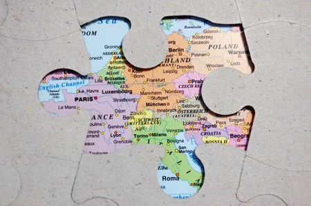 Europe puzzleの写真素材