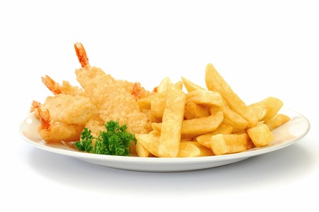 Fish and chipsの写真素材
