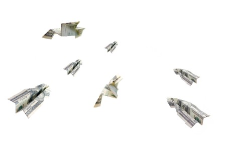 Money planesの写真素材