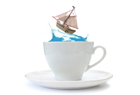 Storm in a teacupの写真素材