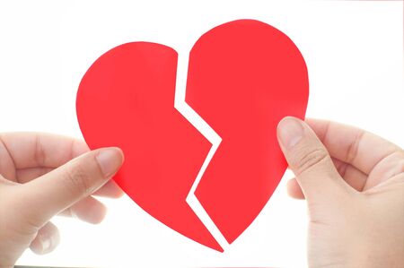 Mending a broken heartの写真素材