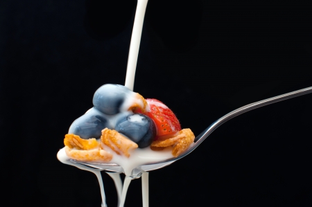 Breakfast cereal spoon の写真素材