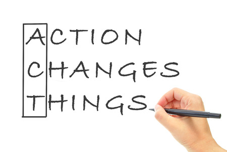 Action changes things の写真素材