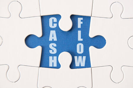 Cash flow jigsaw solutionの写真素材