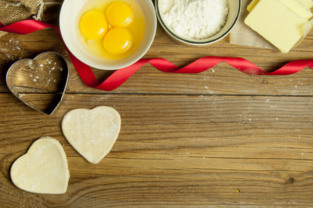 Valentines cookie preparation