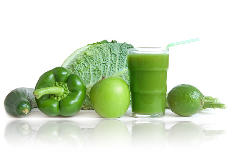 Green vegetable juiceの写真素材