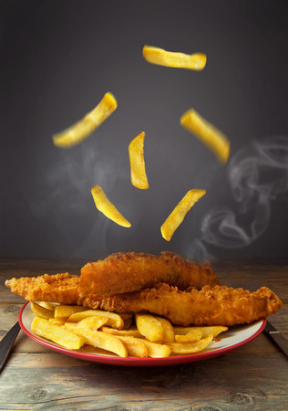 Fish and chipsの写真素材