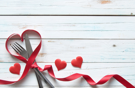 Valentines meal backgroundの写真素材