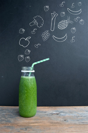 Green vegetable smoothie conceptの写真素材