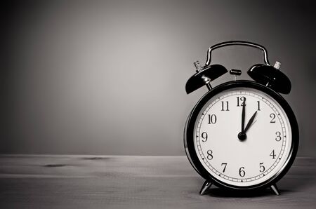 Alarm clock with background space for text