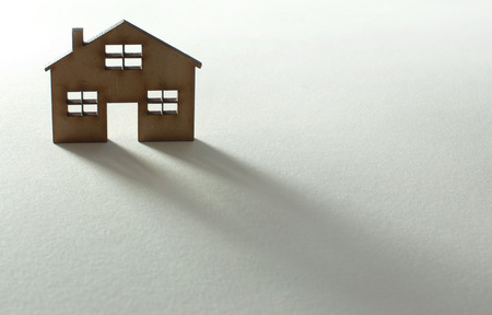 Small house shape with copy spaceの写真素材