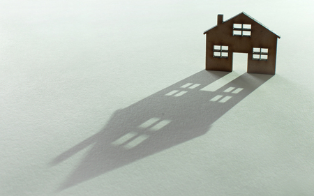 Small house with copy spaceの写真素材