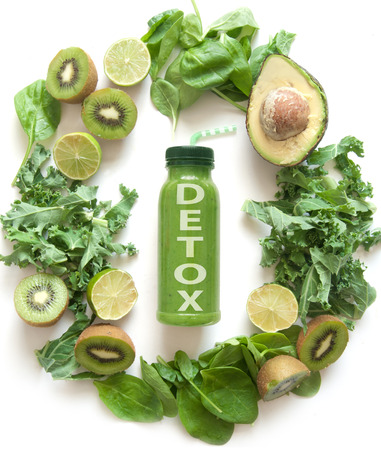 Green detox smoothieの写真素材