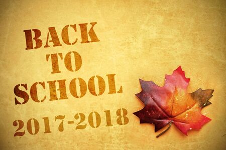 Back to school 2017 to 2018 signの写真素材