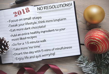The no resolutions list for 2018の写真素材