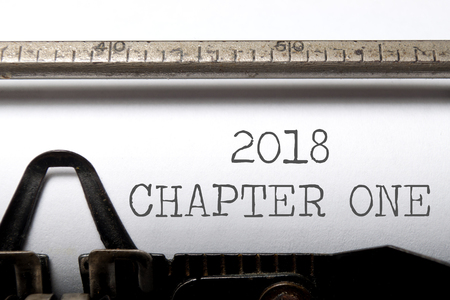 2018 chapter one printed on a typewriterの写真素材