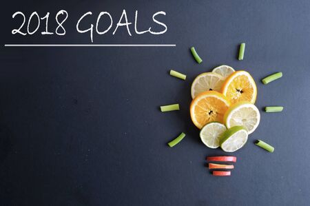 2018 healthy goals listの写真素材