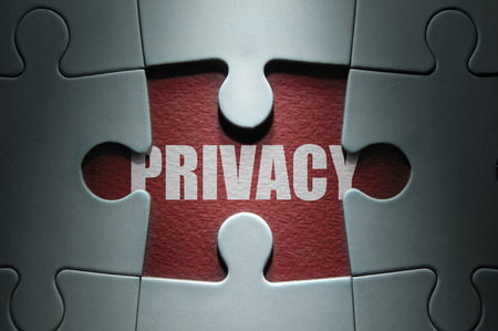 Privacy jigsaw conceptの写真素材
