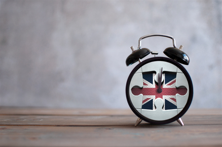 Brexit clock backgroundの写真素材