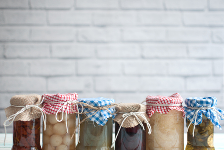 Set of naturally fermented foodsの写真素材