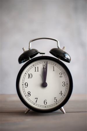 Old fashioned alarm clock close upの写真素材