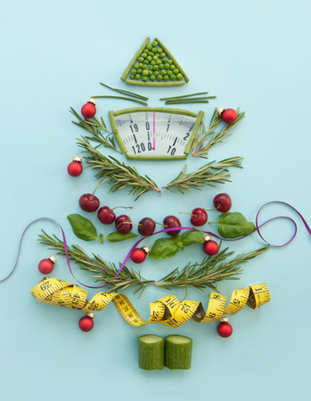 Christmas january diet conceptの写真素材