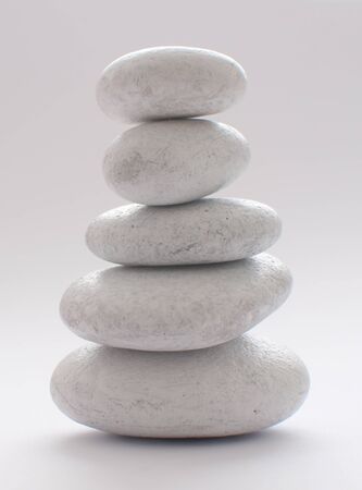 Yoga zen stones balancing on top of each otherの写真素材