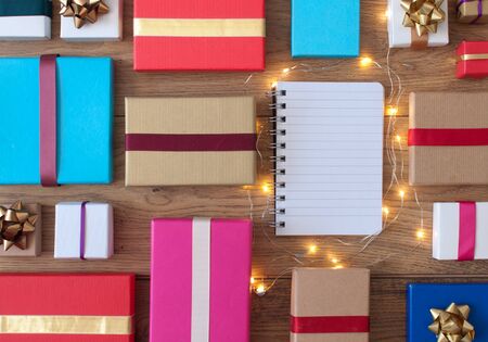 Christmas shopping listの写真素材