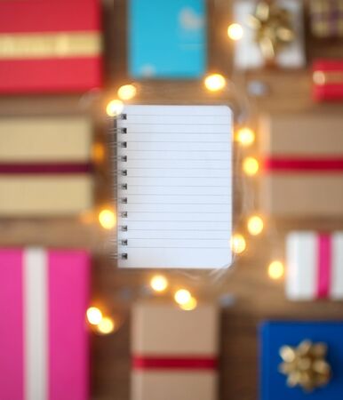 Abstract christmas shopping listの写真素材