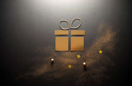 Gift box card icon shape