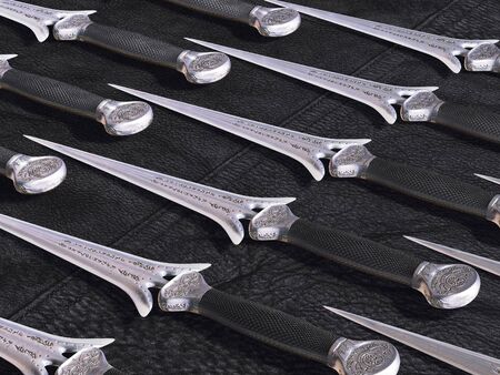 3D Render - Object - Ornate Fantasy Daggersの写真素材