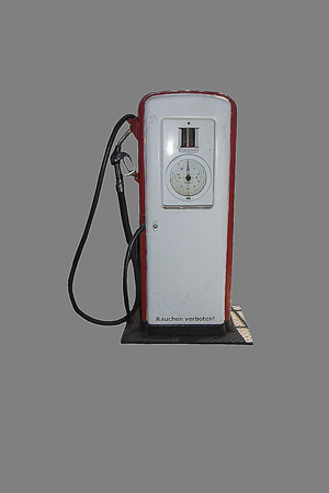 Old gas stationの写真素材