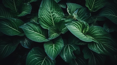 Green leaves background. Tropical leaves texture background. Green leaves background.の写真素材