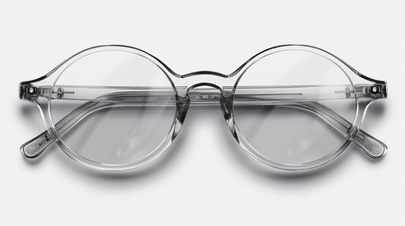Glasses isolated on white background. Realistic 3d illustration.の素材