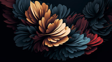3d rendering of abstract fractal background. Creative Design Templates.の素材