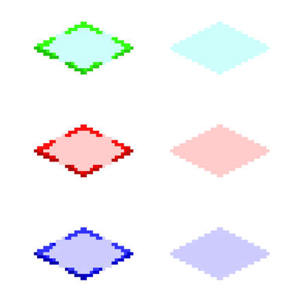 tile selection with pixel art styleのイラスト素材