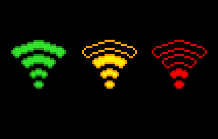signal with pixel art styleのイラスト素材