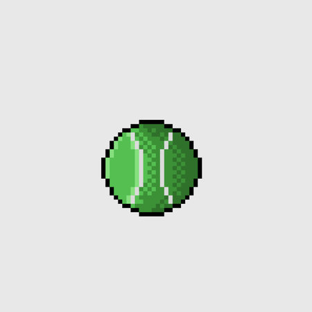 tennis ball in pixel art styleのイラスト素材