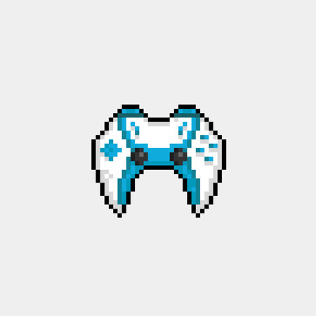 stick controller in pixel art styleのイラスト素材