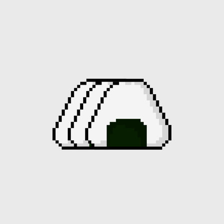 Japanese typical food in pixel art styleのイラスト素材