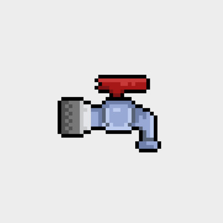 tap water in pixel art styleのイラスト素材