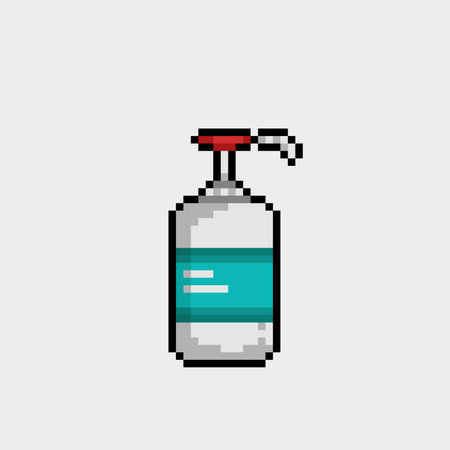 soap bottle in pixel art styleのイラスト素材