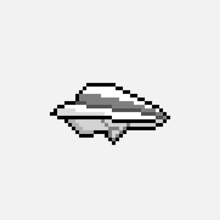 paper plane in pixel art styleのイラスト素材