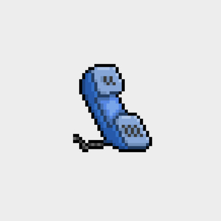telephone sign in pixel art styleのイラスト素材