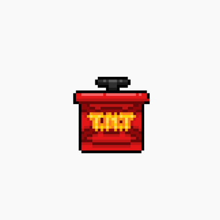 TNT bomb in pixel art styleのイラスト素材